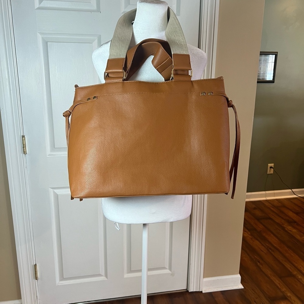 Ahdorned Women's Brown Aztec Western Hamdbag Double Strap - Picture 5 of 8